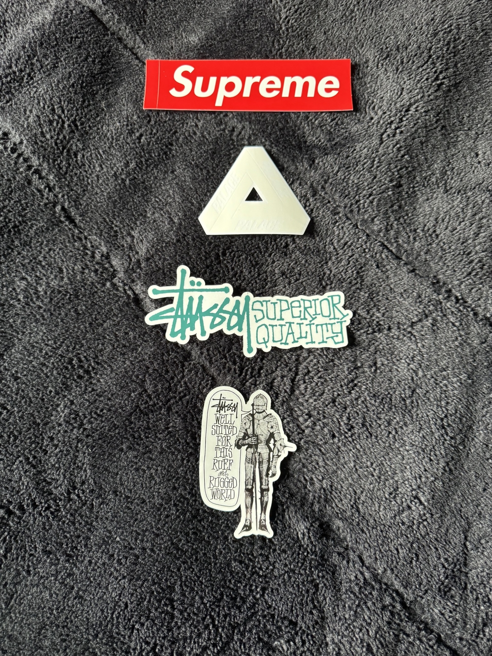 Supreme, Palace, & Stussy Sticker Pack.